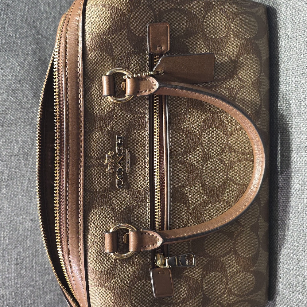 Coach Tan and Brown Satchel - Picture 2 of 8